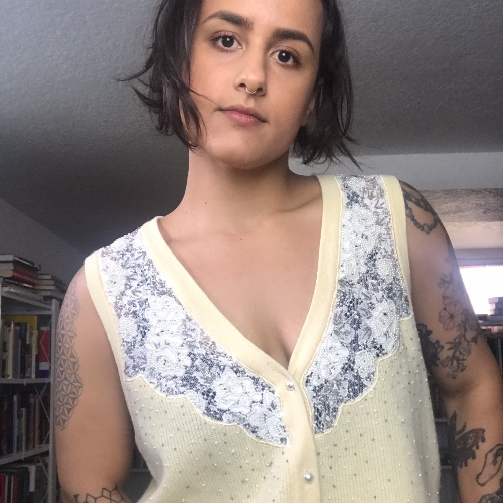 Vintage Lambswool Sequined Classics Vest